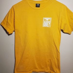 Obey Small Yellow Tshirt